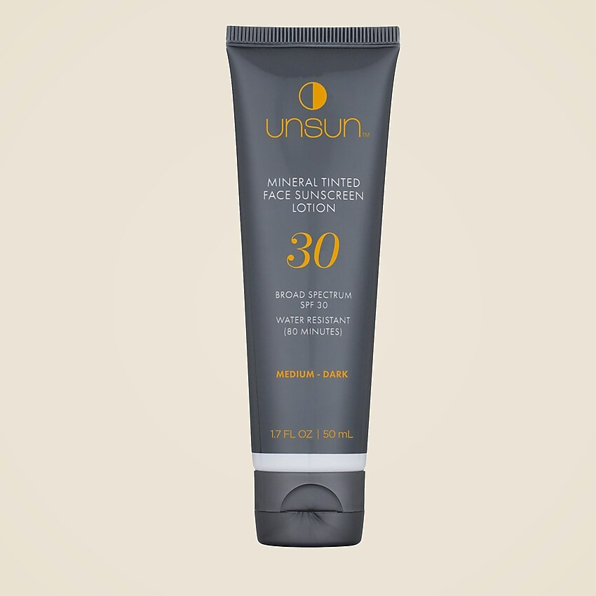 Unsun Cosmetics™ mineral tinted face sunscreen lotion SPF 30 in "medium/dark" | J. Crew US