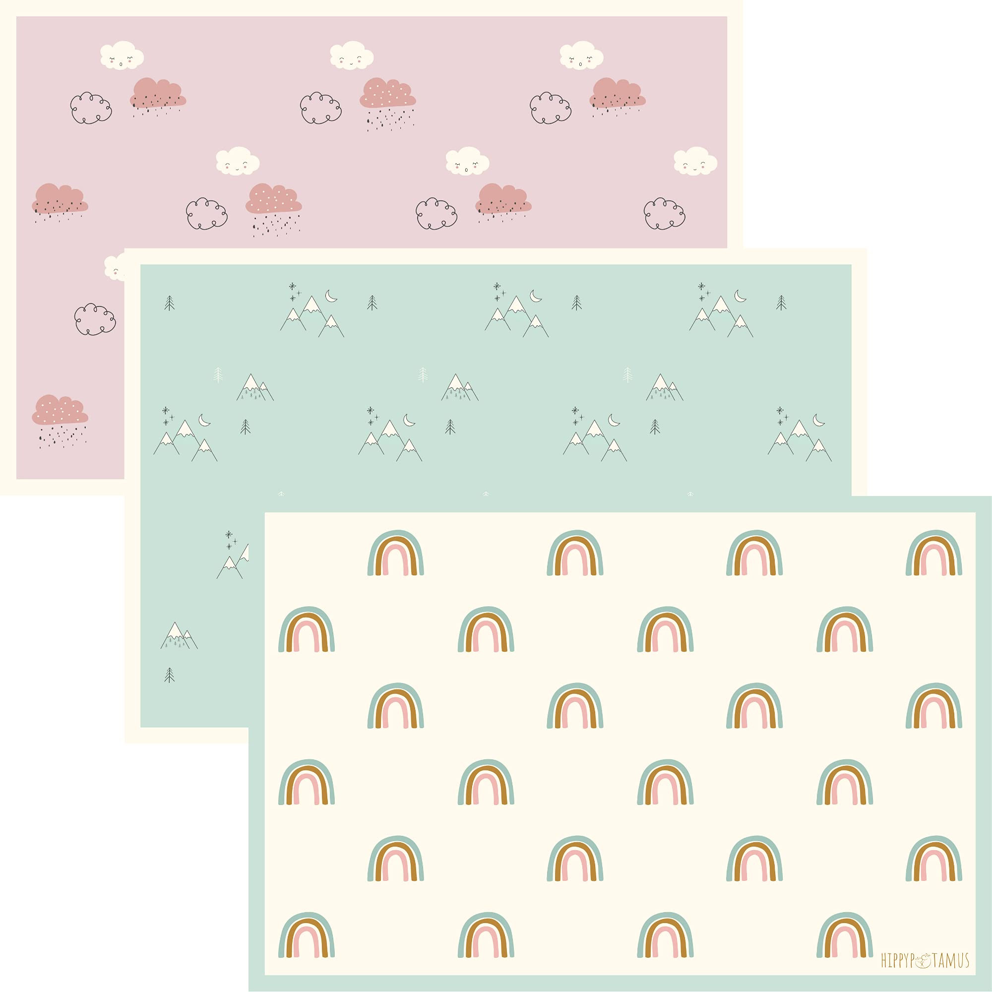 Hippypotamus Disposable Placemats Baby - Pack of 45 BPA Free Table Toppers for Kids and Toddlers ... | Amazon (US)