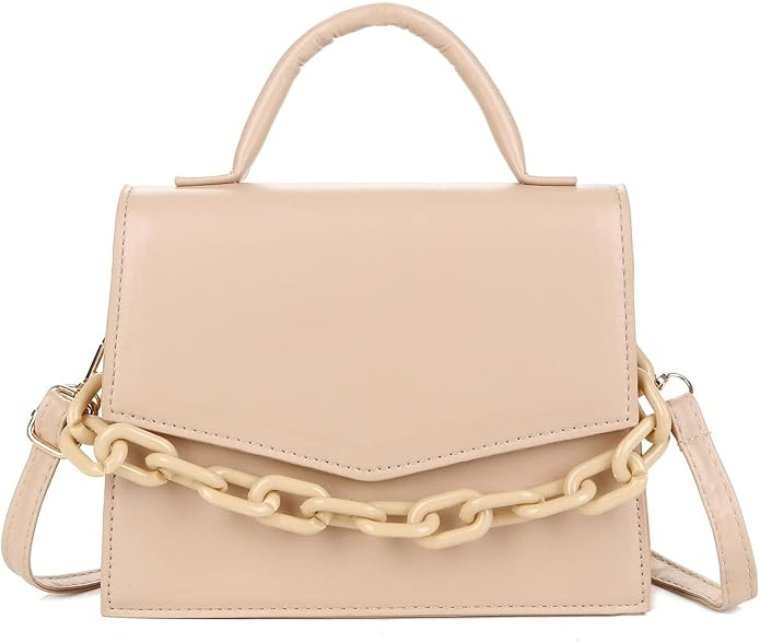 Women Crossbody Bag Fashion Handbag Shoulder Thick Chain | Amazon (US)
