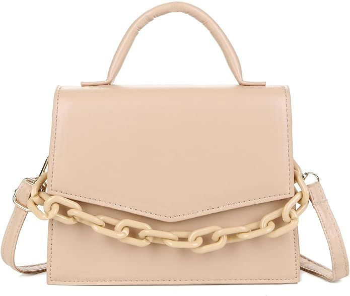 Women Crossbody Bag Fashion Handbag Shoulder Thick Chain | Amazon (US)