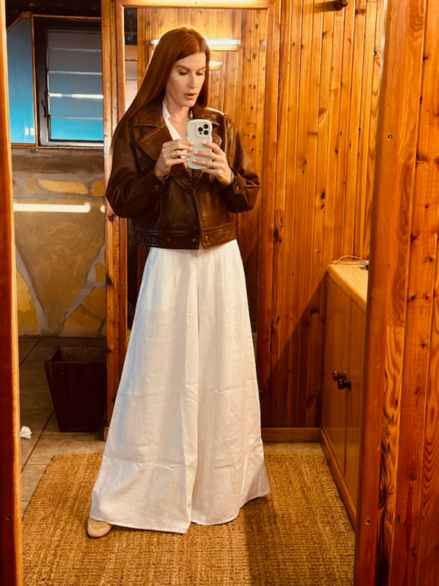 Let’s have a moment for the leather bomber jacket👏 it’s been the perfect staple to add to my outfits when the temps drop in the mornings/evenings. It totally transforms each outfit into a completely different look.

#LTKFind #LTKSeasonal #LTKtravel