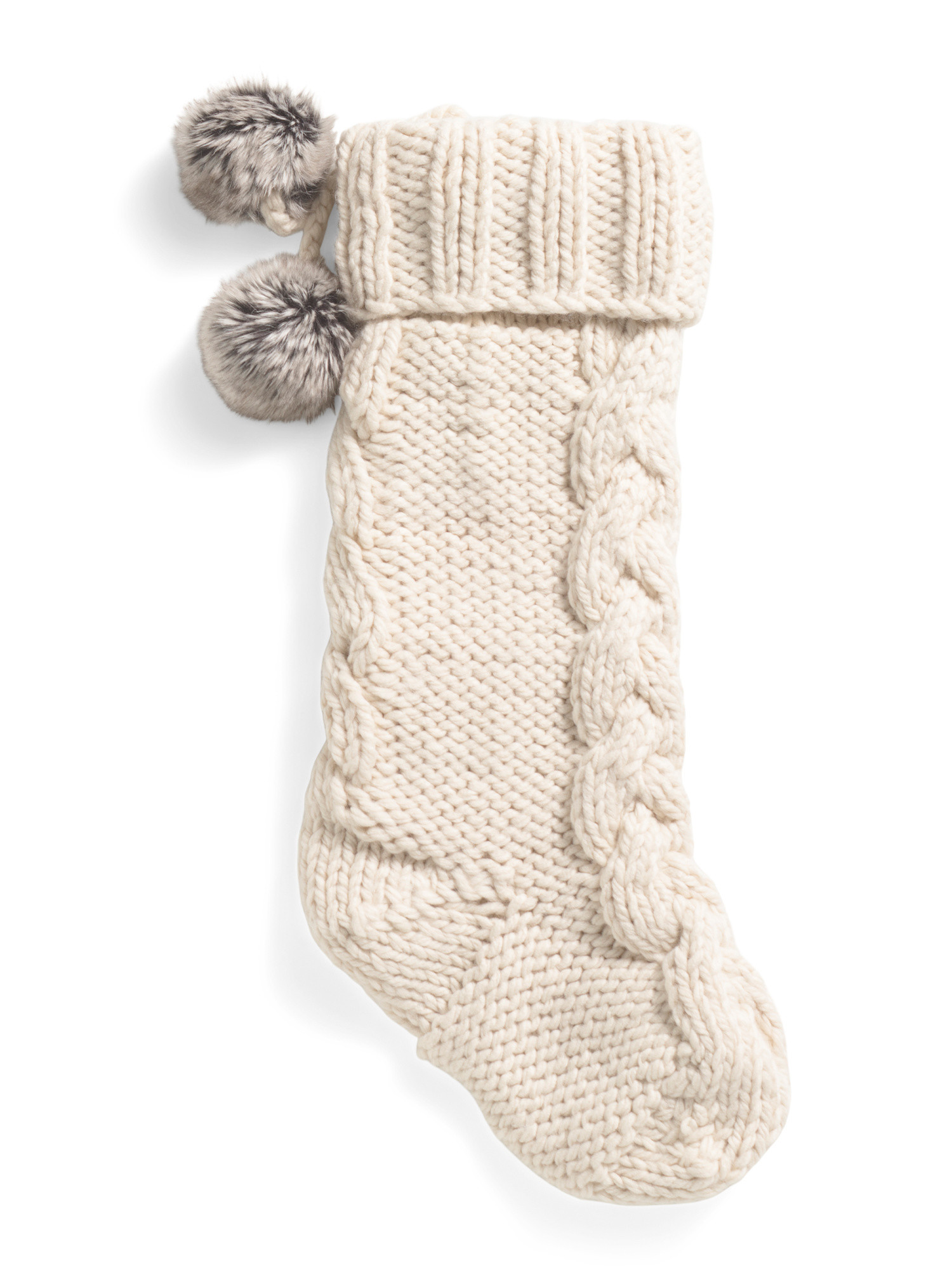 22in Chunky Knit Stocking | Garlands & Trimmings | Marshalls | Marshalls