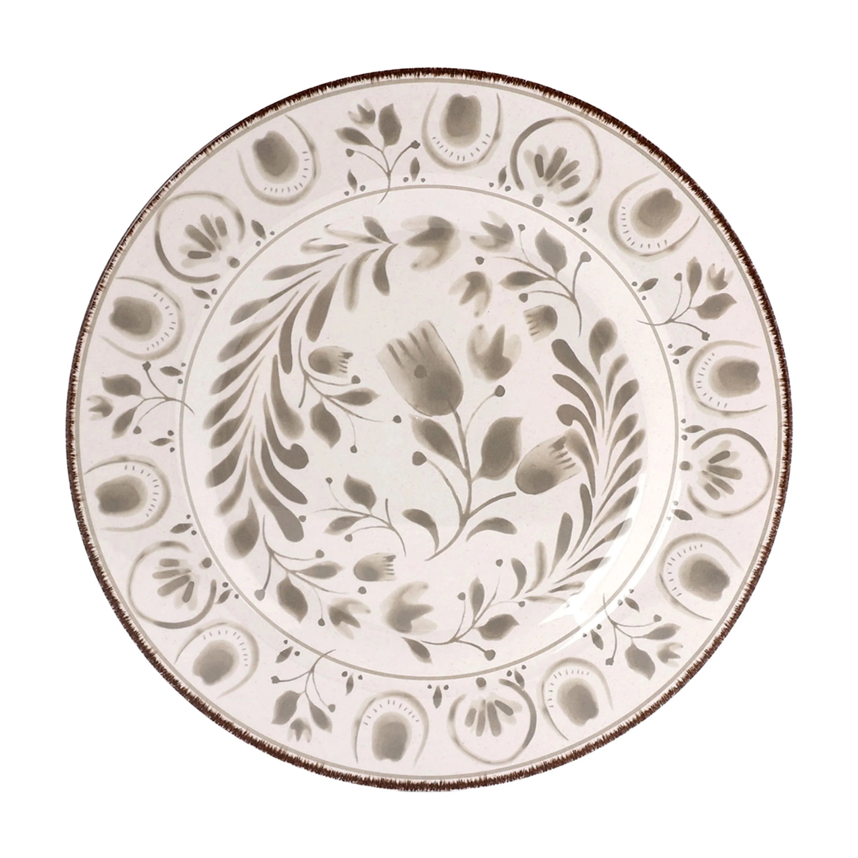 Better Homes & Gardens 11-inch Round Bamboo Melamine Dinner Plate, Grey | Walmart (US)