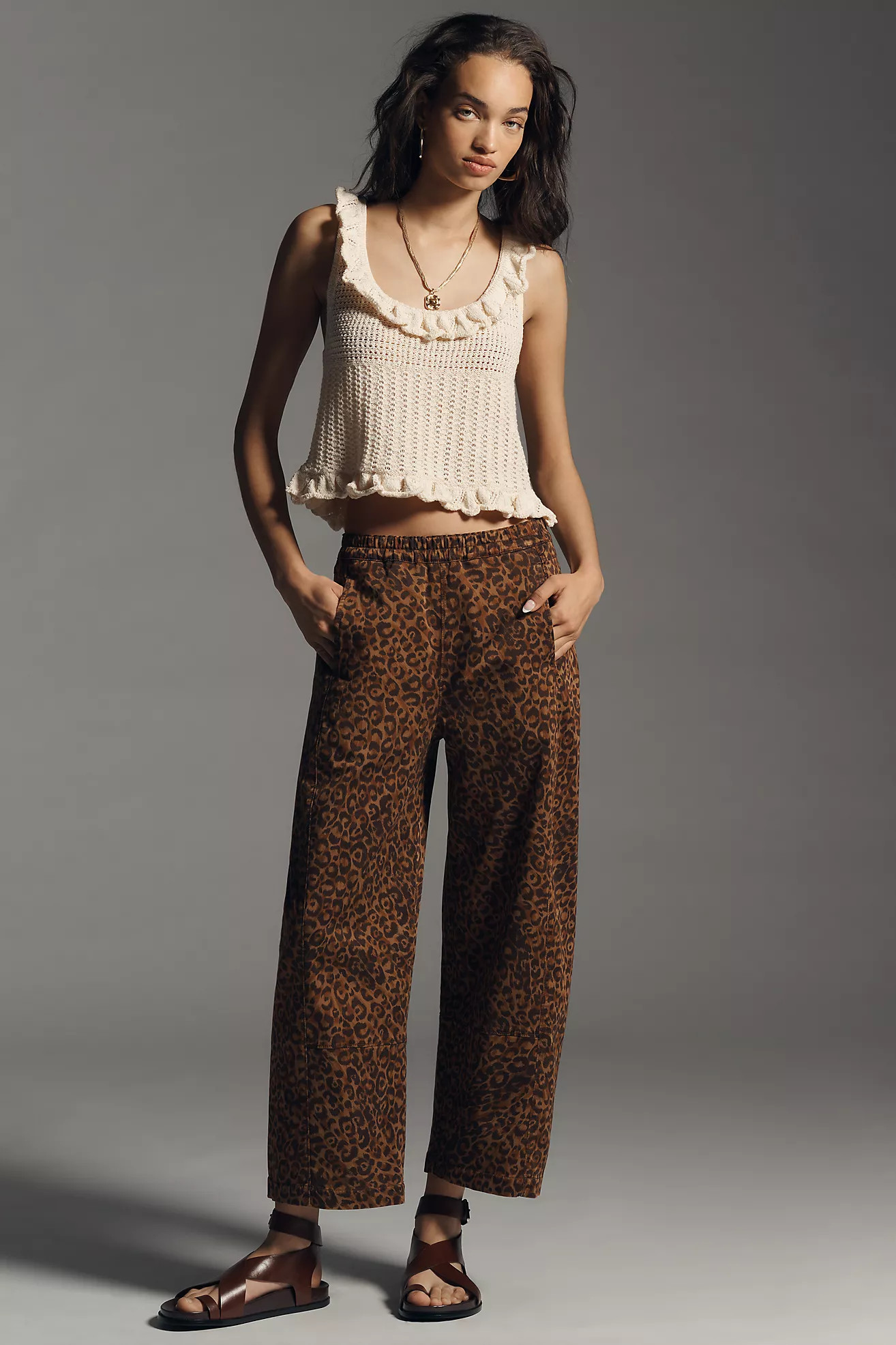 The Izzie Relaxed Pull-On Barrel Pants by Pilcro: Sateen Edition | Anthropologie (US)