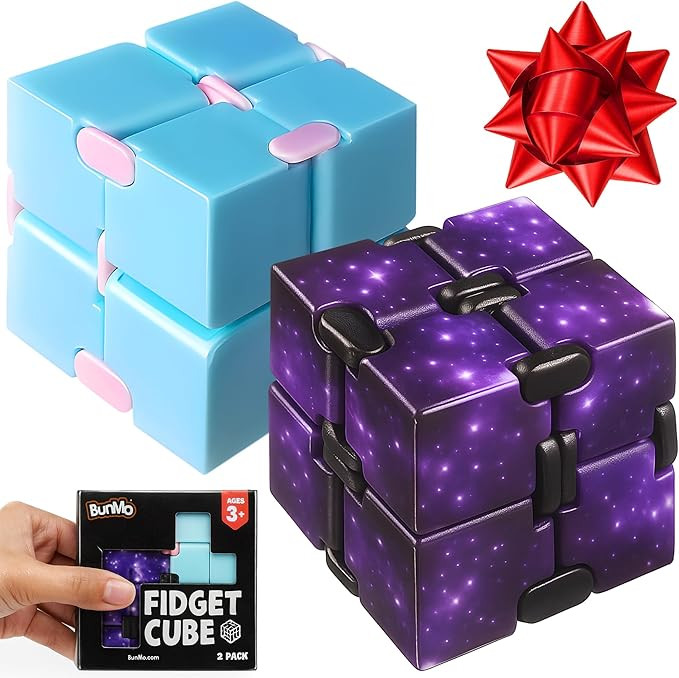 BUNMO Stocking Stuffers for Teens and Adults - Infinity Cube Fidget Toy - Teen Boy Toys - Quiet F... | Amazon (US)