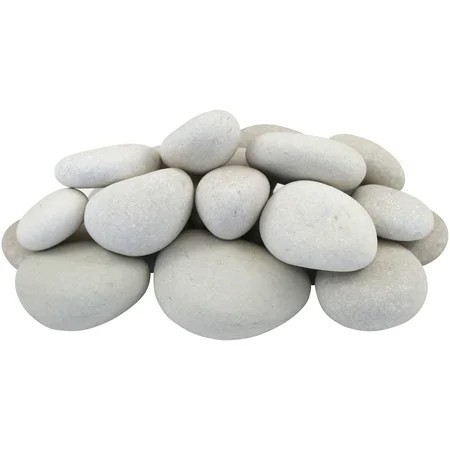Rainforest Outdoor Decorative Stones Caribbean Beach Pebbles White 1-2 900lbs. | Walmart (US)
