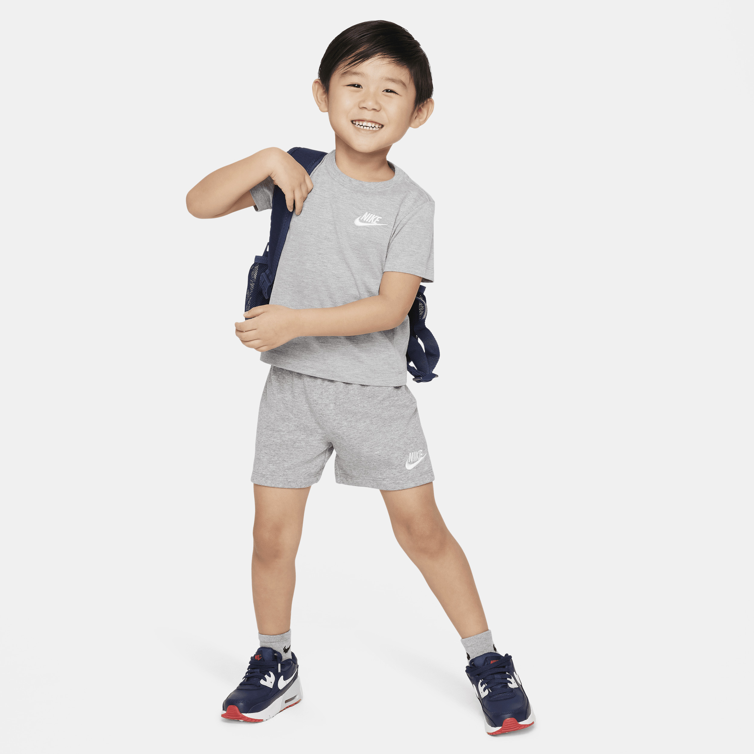 Nike Toddler 2-Piece Knit Shorts Set in Grey | 76M143-042 | Nike (US)