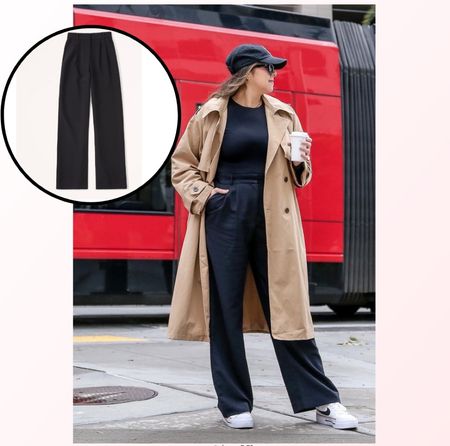 favorite black wide leg trousers for a midsize woman (this is the tall version and I am 5’8 for reference)

#LTKstyletip #LTKSeasonal #LTKmidsize