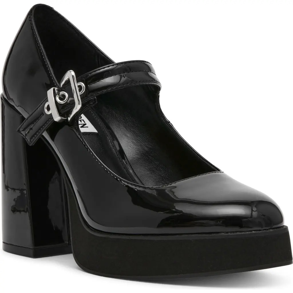 Steve Madden Tully Platform Pump in Black Patent at Nordstrom, Size 7.5 | Nordstrom