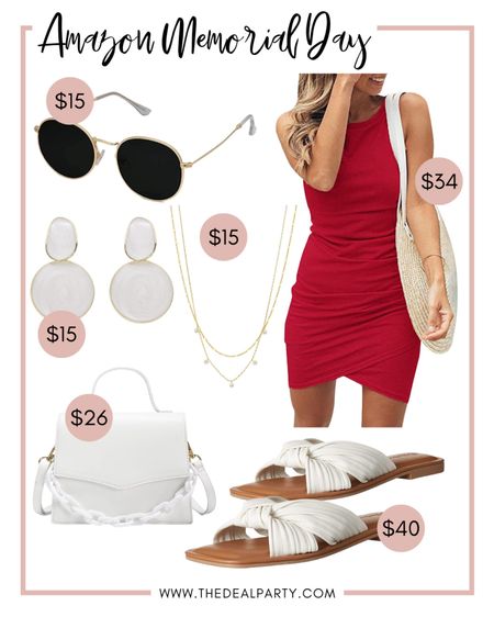 Memorial Day Fashion | Memorial Day Looks | White Sandals | Red Dress

#LTKunder50 #LTKunder100 #LTKSeasonal