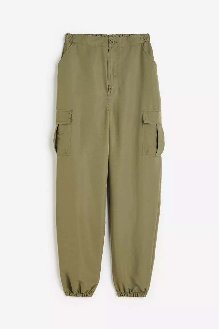 H&M Relaxed Fit Nylon Cargo Pants