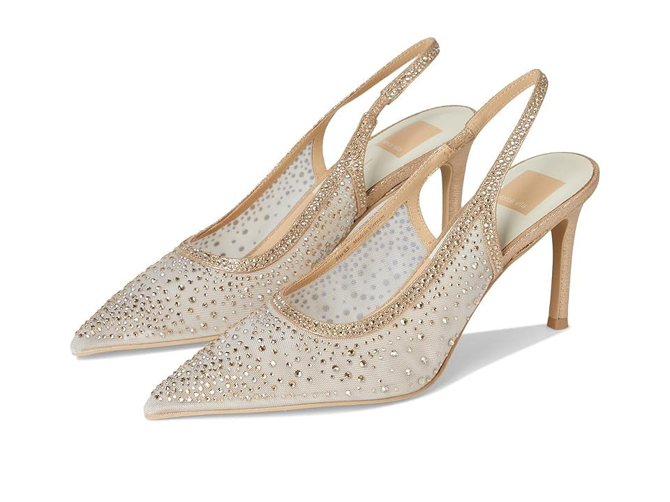 Dolce Vita Kaye Crystal High Women's Heels Gold Mesh : 8.5 M, Rubber/Synthetic | Zappos