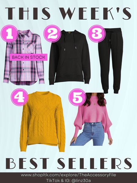 My best sellers from this past week! 
Items 6-10 on another post.


⭐️⭐️If you get the flannel, size up 1-2 as my small shrunk washing in cold water, so I ended up ordering a medium.

Soft hoodie, sweatshirt, pullover, cable knit sweater, pink amazon sweater, winter looks, winter fashion, winter outfits, Walmart fashion, Walmart style, Walmart finds, purple plaid, purple flannel, women’s flannel, cyber Monday 

#blushpink #winterlooks #winteroutfits #winterstyle #winterfashion #wintertrends #shacket #jacket #sale #under50 #under100 #under40 #workwear #ootd #bohochic #bohodecor #bohofashion #bohemian #contemporarystyle #modern #bohohome #modernhome #homedecor #amazonfinds #nordstrom #bestofbeauty #beautymusthaves #beautyfavorites #goldjewelry #stackingrings #toryburch #comfystyle #easyfashion #vacationstyle #goldrings #goldnecklaces #fallinspo #lipliner #lipplumper #lipstick #lipgloss #makeup #blazers #primeday #StyleYouCanTrust #giftguide #LTKRefresh #LTKSale #springoutfits #fallfavorites #LTKbacktoschool #fallfashion #vacationdresses #resortfashion #summerfashion #summerstyle #rustichomedecor #liketkit #highheels #Itkhome #Itkgifts #Itkgiftguides #springtops #summertops #Itksalealert #LTKRefresh #fedorahats #bodycondresses #sweaterdresses #bodysuits #miniskirts #midiskirts #longskirts #minidresses #mididresses #shortskirts #shortdresses #maxiskirts #maxidresses #watches #backpacks #camis #croppedcamis #croppedtops #highwaistedshorts #goldjewelry #stackingrings #toryburch #comfystyle #easyfashion #vacationstyle #goldrings #goldnecklaces #fallinspo #lipliner #lipplumper #lipstick #lipgloss #makeup #blazers #highwaistedskirts #momjeans #momshorts #capris #overalls #overallshorts #distressesshorts #distressedjeans #whiteshorts #contemporary #leggings #blackleggings #bralettes #lacebralettes #clutches #crossbodybags #competition #beachbag #halloweendecor #totebag #luggage #carryon #blazers #airpodcase #iphonecase #hairaccessories #fragrance 

#LTKstyletip #LTKSeasonal #LTKunder50