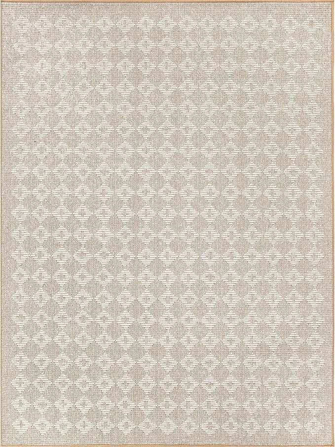 Jenni Yolo Home Mae Area Rug - 5'3" x 7'0" Linen, Stain Resistant, Non-Shedding, Easy to Clean, D... | Amazon (US)