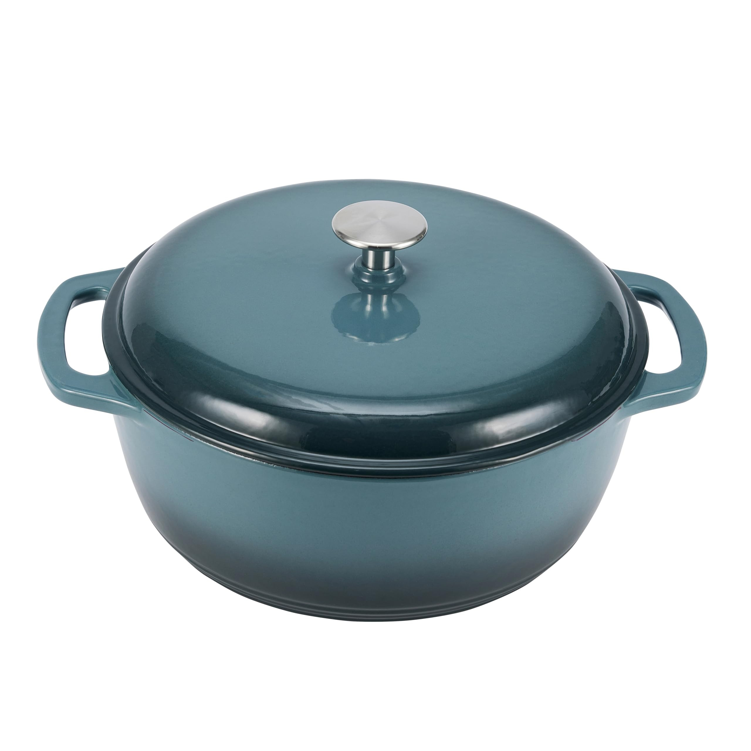 Amazon Basics Cast Iron Dutch Oven Pot with Lid, Enameled, Round, Dual Handles, Heavy-Duty, Mediu... | Amazon (US)