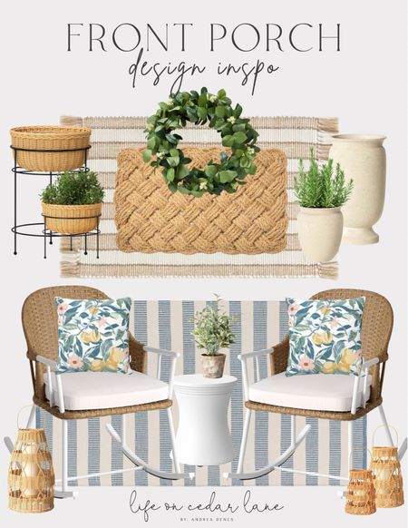 Front porch design inspo! Check out these affordable finds all from Target! Loving these chairs, perfect way to elevate your front porch! 

#targethome #patiochairs #frontporchchsirs #outdoorplanters

#LTKfindsunder50 #LTKfindsunder100 #LTKhome