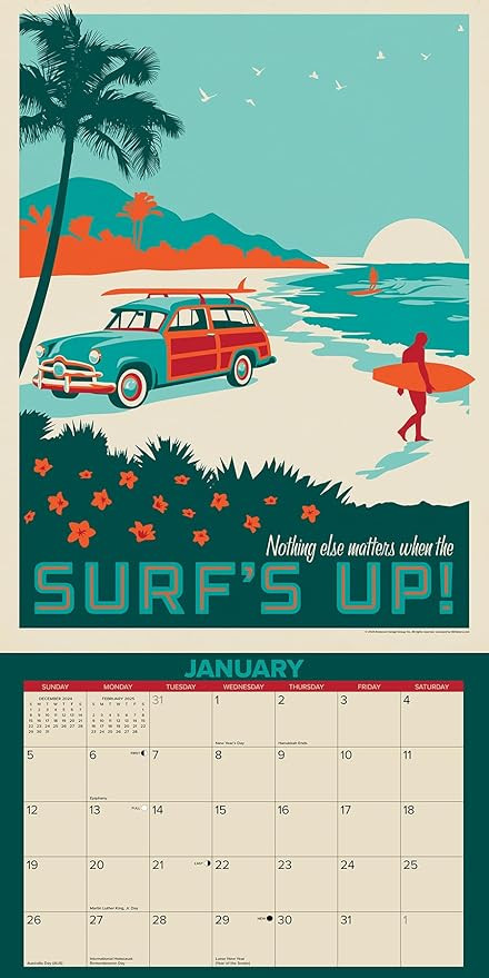 Willow Creek Press Gone Coastal (ADG) Monthly 2025 Wall Calendar (12" x 12") | Amazon (US)