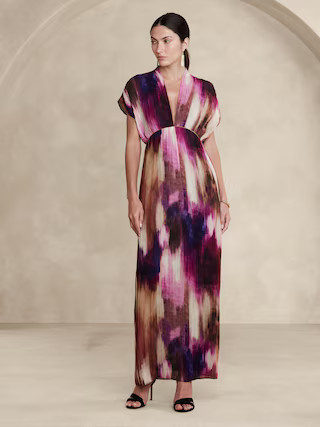 Ana Pleated Maxi Dress | Banana Republic (US)