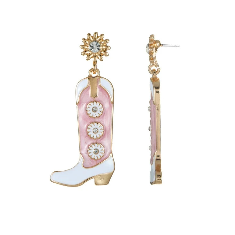 Packed Party Daisy Western Boot Earrings | Walmart (US)