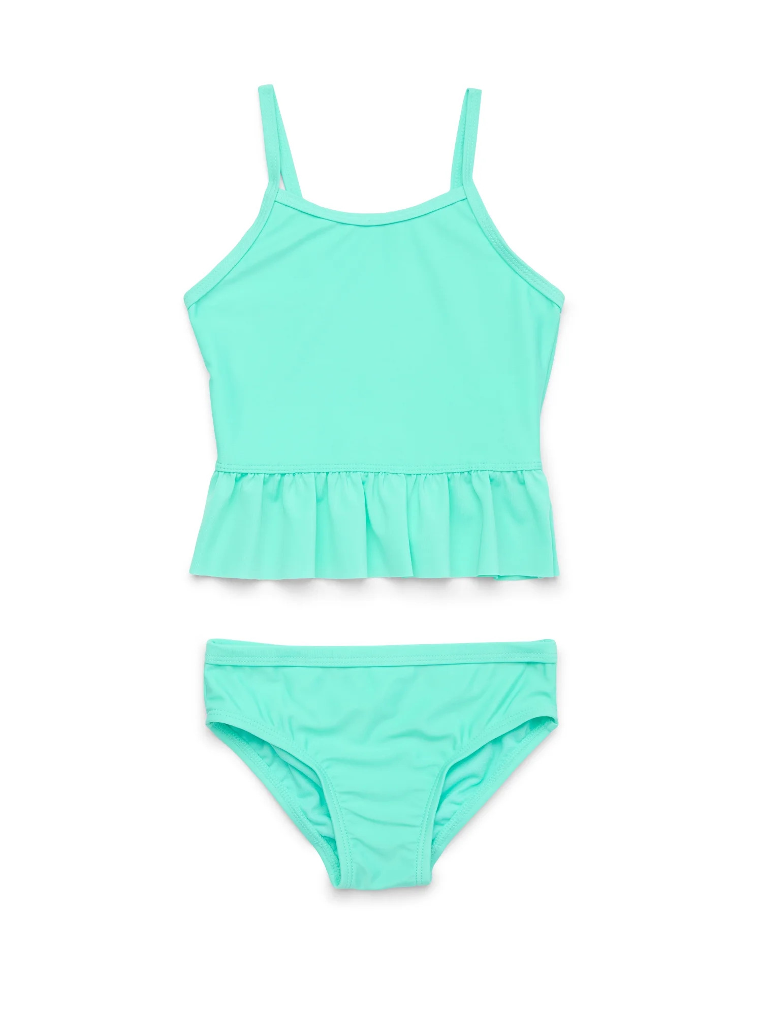 Wonder Nation Baby Girls and Toddler Girls Tankini Swimsuit with UPF50+, 2-Piece, Sizes 12M-5T | Walmart (US)