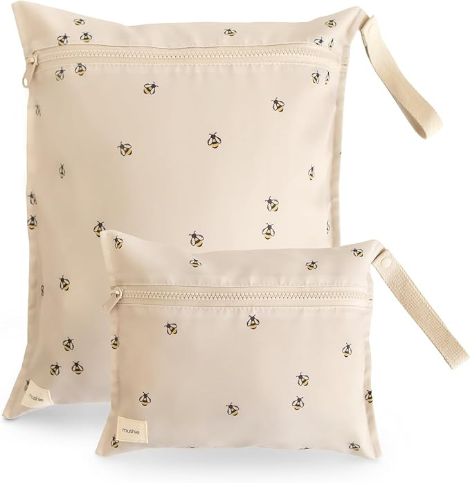 mushie Water Resistant Wet Bags | Large & Small Reusable Storage Bag for Baby Items and Travel | ... | Amazon (US)