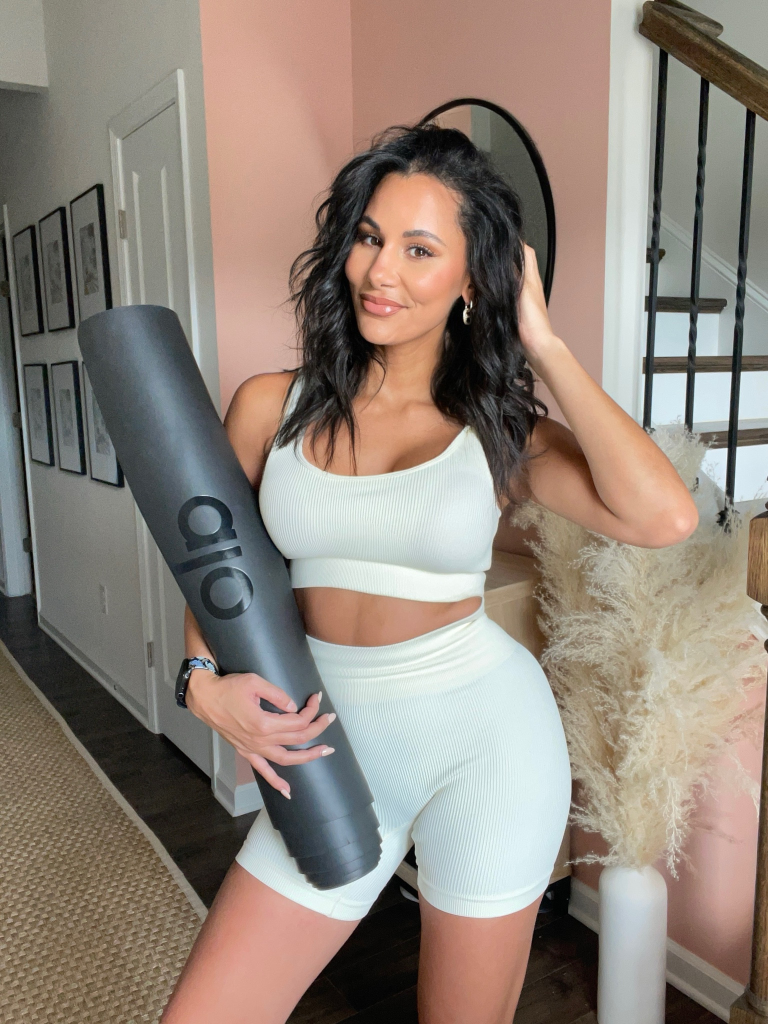 White workout set - sweat proof 👌🏽 Amazing Lululemon dupe 

#LTKunder50 #LTKU #LTKFitness