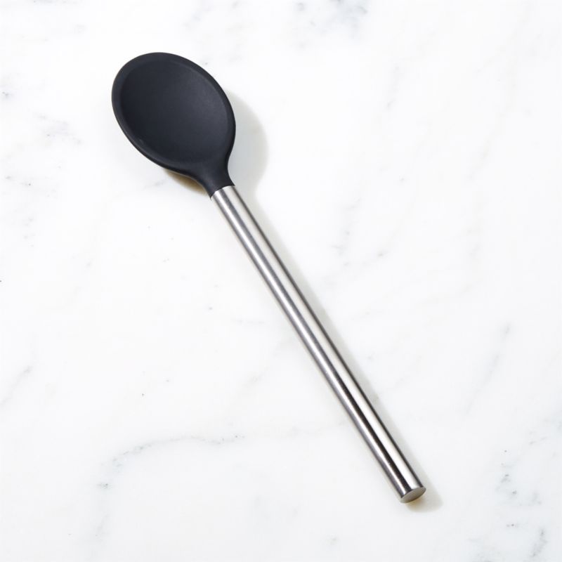 Tovolo Black Silicone Spoon + Reviews | Crate and Barrel | Crate & Barrel