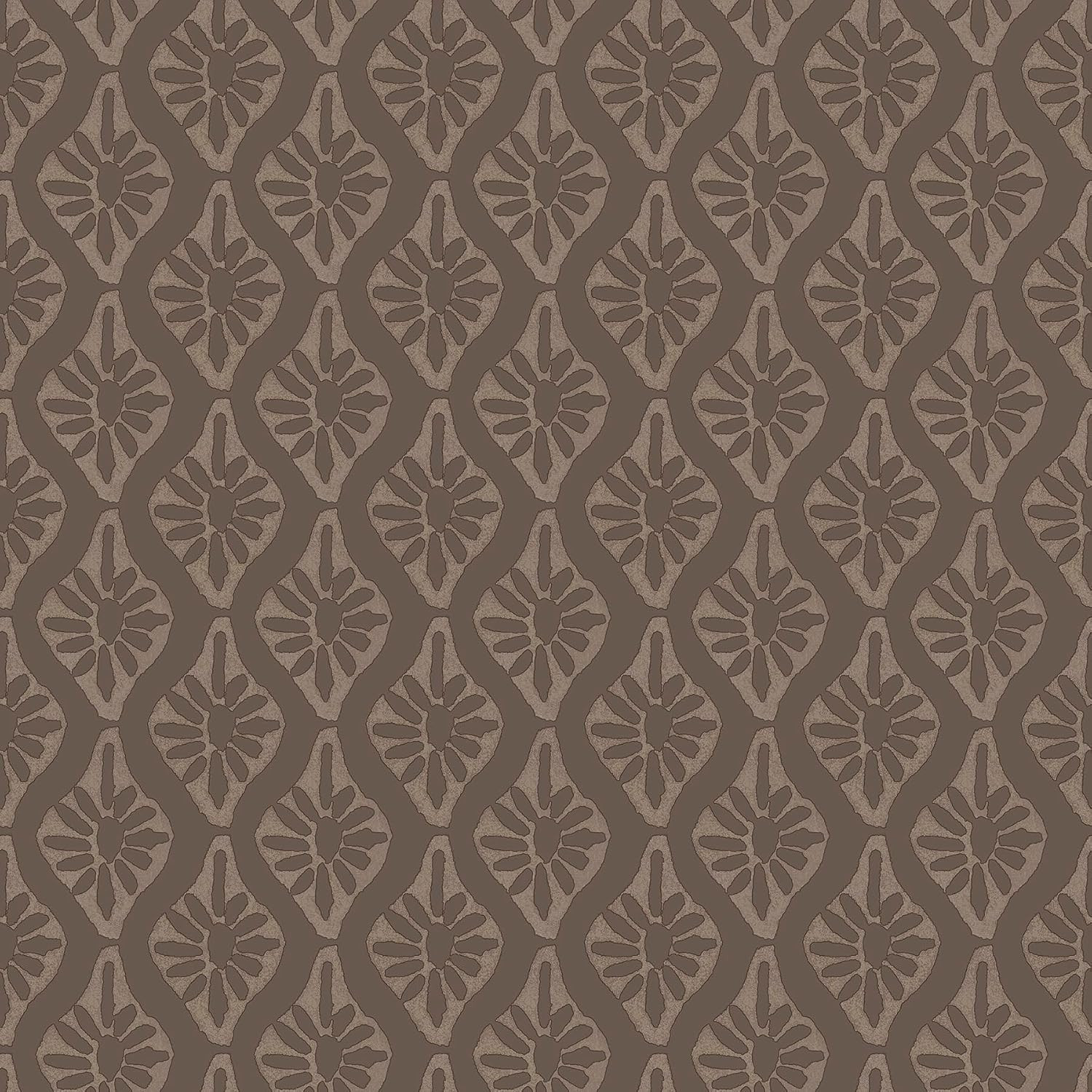 NuWallpaper Chris Loves Julia x Nova Carob Brown Peel and Stick Wallpaper, Carob Brown Botanical Removable Contact Paper for Walls, Self Adhesive Wall Covering for Bedroom Living Room Accent Wall | Amazon (US)
