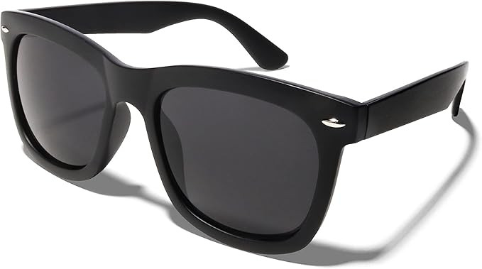 ShadyVEU Super Dark Black Sunglasses UV Protection Lens Spring Hinge 80s Vintage Retro Inspired S... | Amazon (US)