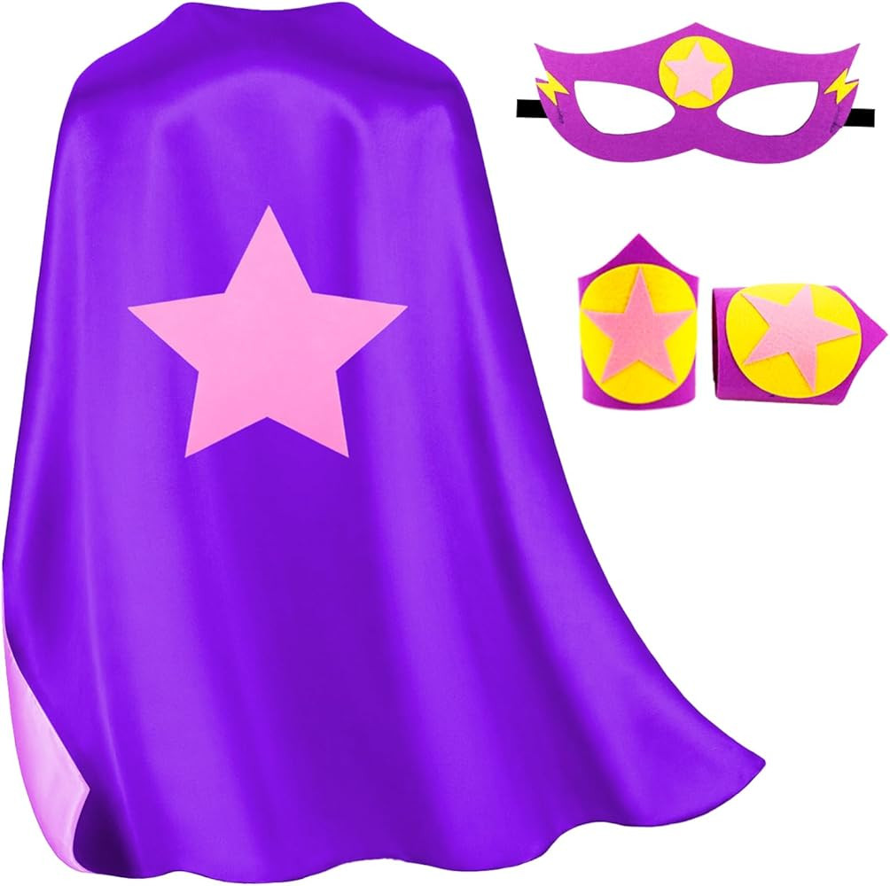 iROLEWIN Kids-Superhero-Cape and Mask for Boys-Girls Super Hero Dress-up Costumes as Children Bir... | Amazon (US)