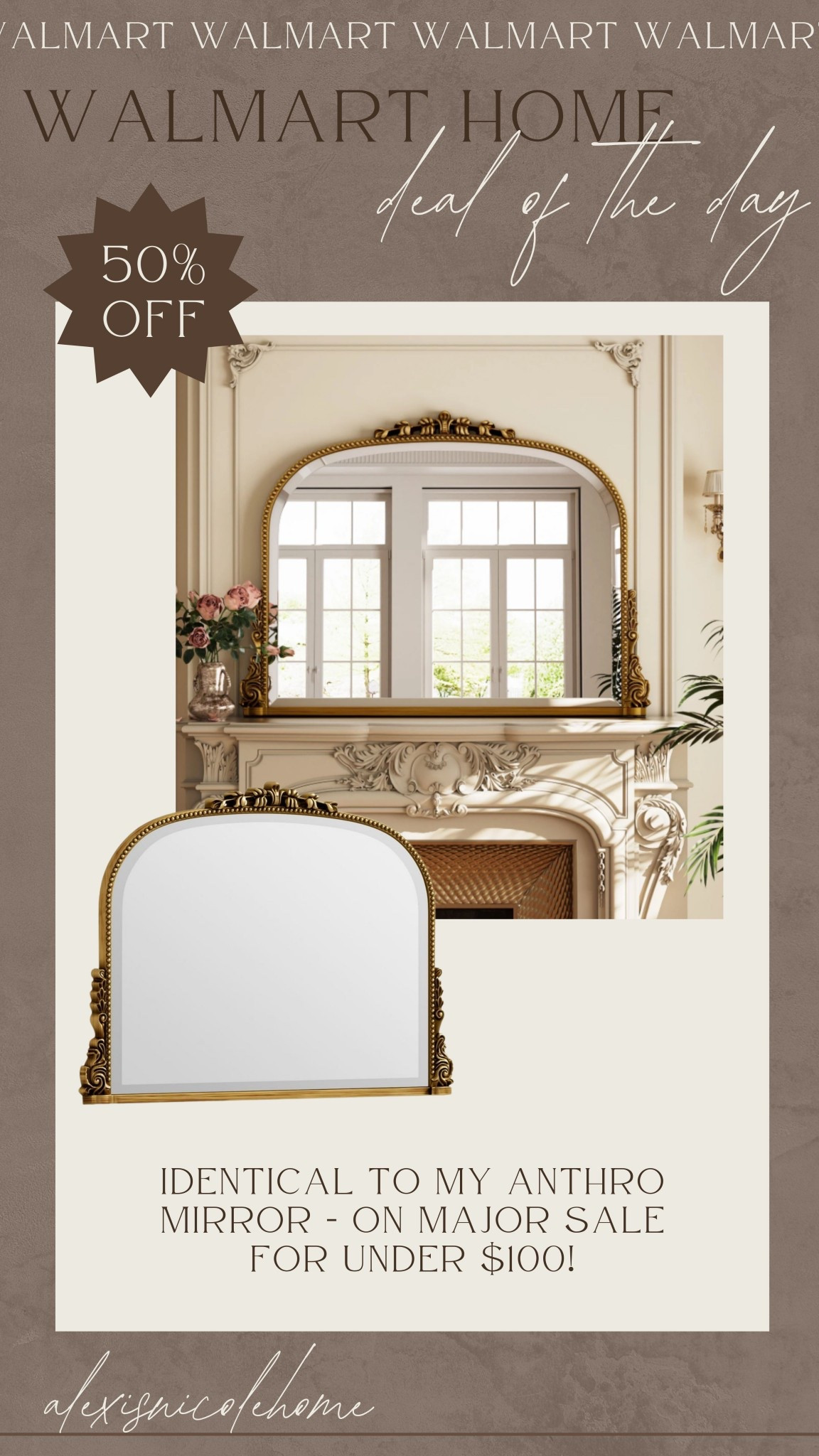 This MIRROR 😍 nearly identical to my anthro one on my fireplace, and under $100!! 

#LTKHome #LTKSaleAlert #LTKFindsUnder100