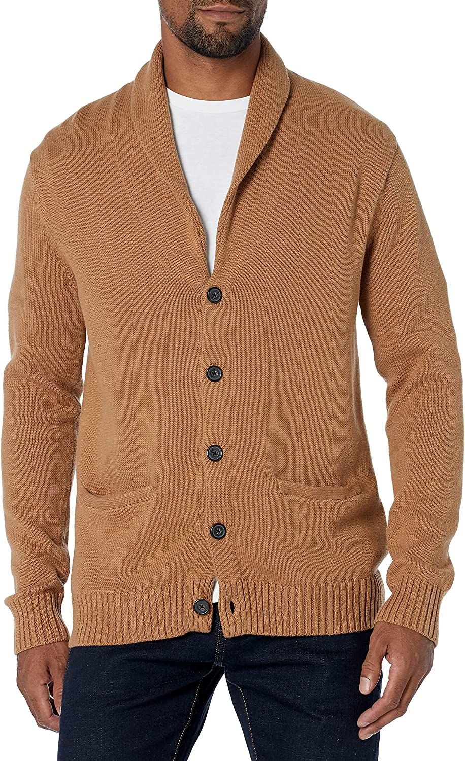 Goodthreads Men's Soft Cotton Shawl Cardigan Sweater | Amazon (US)