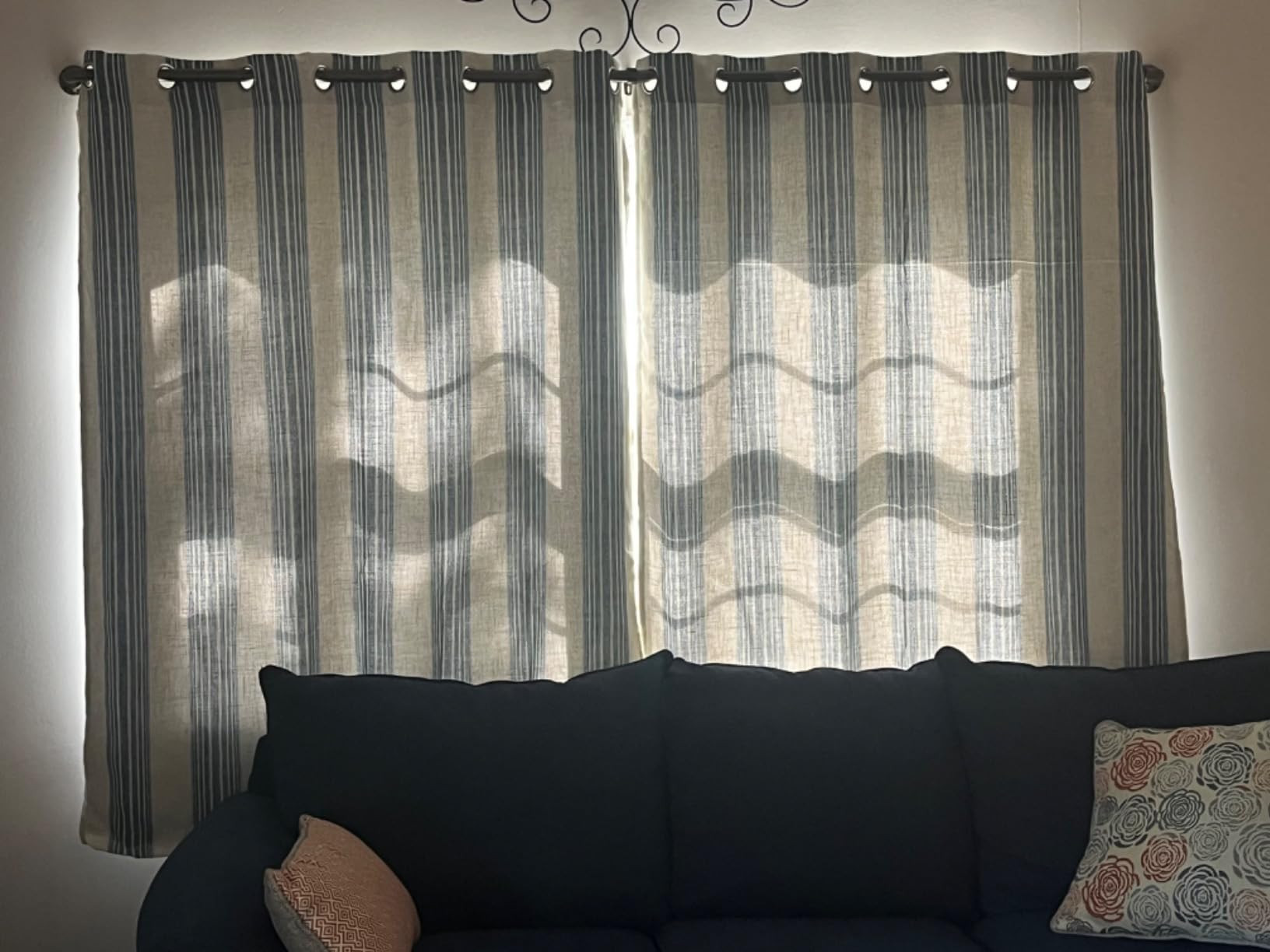 DriftAway Chris Vertical Striped Pattern Linen Blend Lined Thermal Insulated Blackout and Room Da... | Amazon (US)