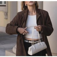 Women's Vintage Brown Suede Blazer Coat - Western Style Leather Outerwear | Genuine Jacket Elegant Formal Gift For Her & Mom | Etsy (US)