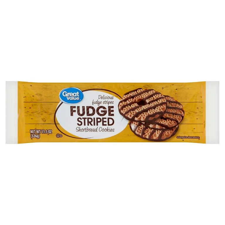 Great Value Fudge Striped Shortbread Cookies, 11.5 Oz. | Walmart (US)