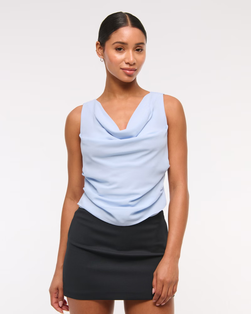 Drapey Plunge Top | Abercrombie & Fitch (US)
