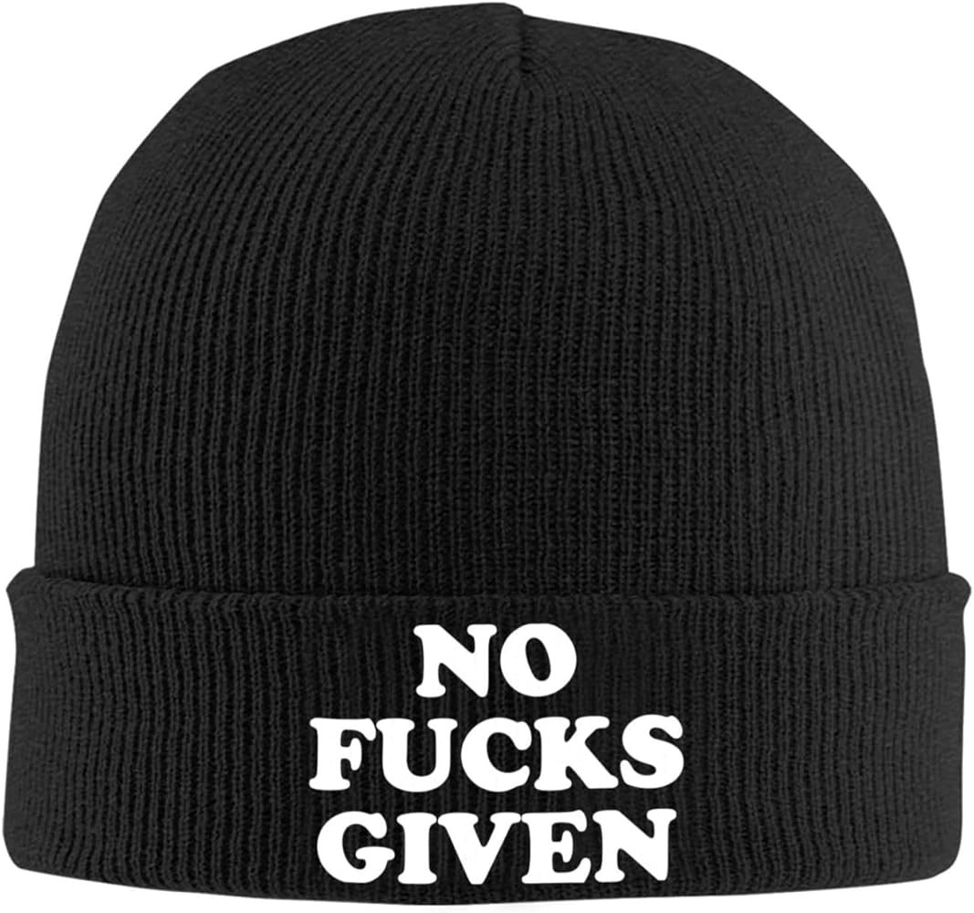 No Fucks Given Winter Beanie Hat for Men & Women - Warm Knit Cap - Soft Stylish Skull Caps for Co... | Amazon (US)