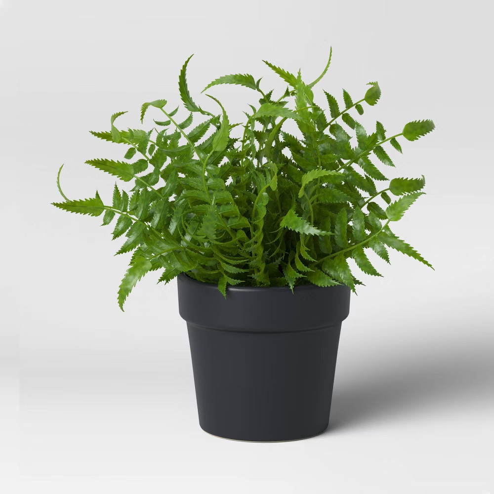 Faux Fern in Black Pot - Threshold | Target