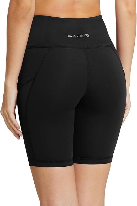 BALEAF Women's 8"/ 7"/ 5" High Waist Biker Shorts Yoga Workout Running Compression Exercise Short... | Amazon (US)