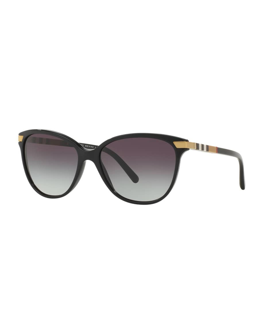 Burberry Check-Trim Cat-Eye Sunglasses | Neiman Marcus