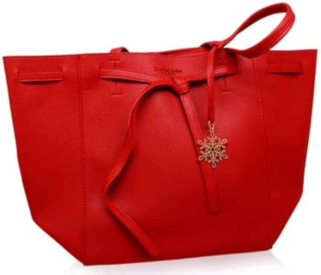 Elizabeth Arden RED TOTE BAG PURSE W/TAG AND GOLDEN TONED ORNAMENT | Amazon (US)