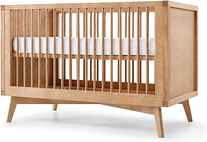 Simply Nursery Baby Retro 3-in-1 Convertible Crib | Hazelnut Finish | Solid Wood | Modern Design | Amazon (US)