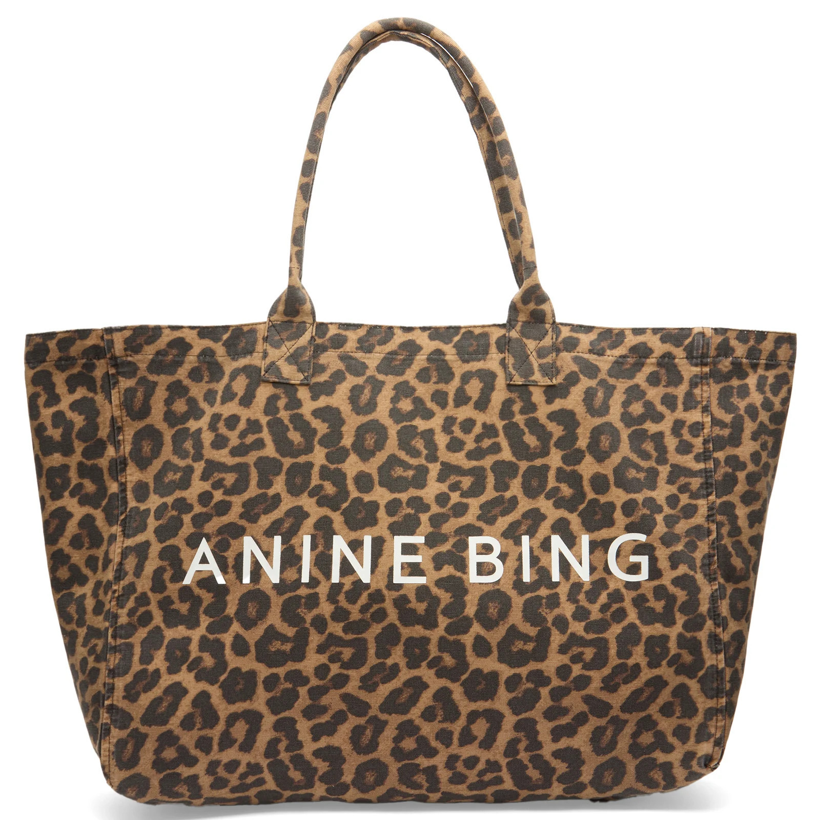 Anine Bing Women's Leo Canvas Tote Bag in Leopard | END. Clothing | END. Clothing