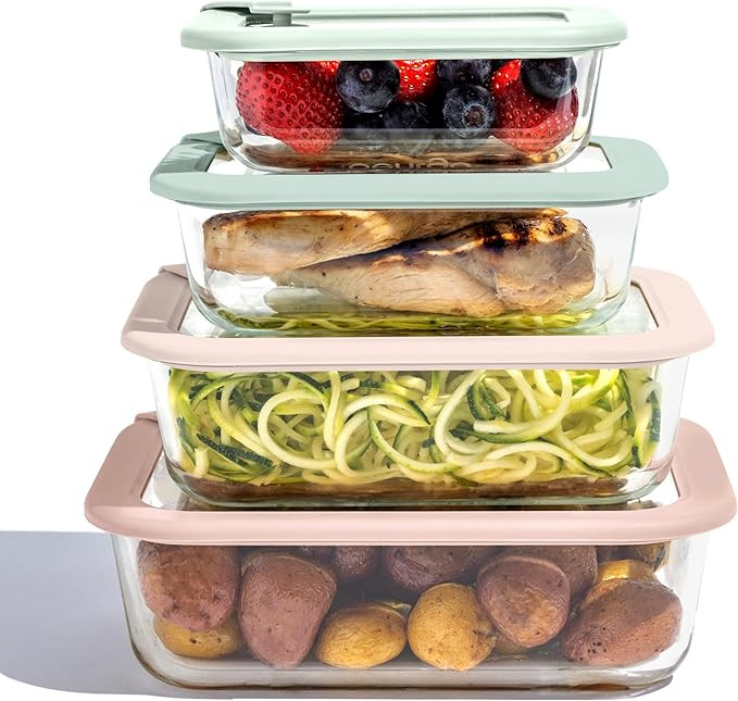 Bentgo Signature Leak-Proof Glass Food Storage - 8-Piece Set, 1-Compartment Plastic-Free Containe... | Amazon (US)