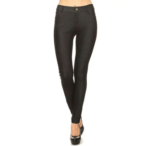 Women's Cotton Blend Full Length Jeggings Stretchy Skinny Pants Jeans Leggings - Walmart.com | Walmart (US)