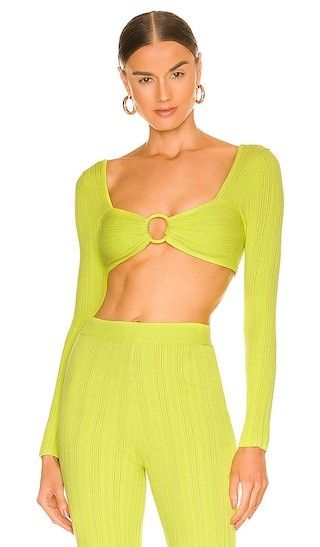 Sahara Knit Top in Lime Green | Revolve Clothing (Global)