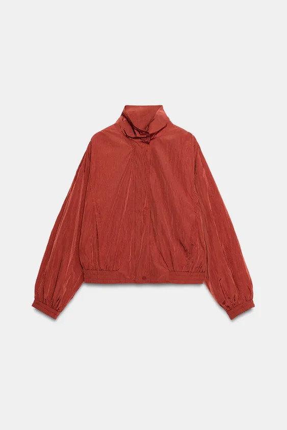 STAND-UP COLLAR BOMBER JACKET | Zara US