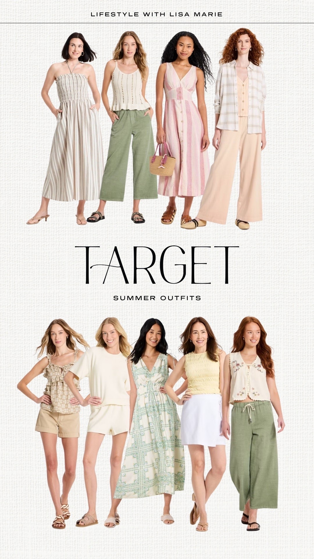 New Target outfits! Summer outfits for barbeques, outdoor events and parties. Warm weather outfits for vacation. Neutral elevated casual outfits. Floral dresses and tops. Linen pants, shorts and skorts. Yellow, green and pink outfits. Baby shower dresses.

#LTKootd #LTKSeasonal #LTKPetite