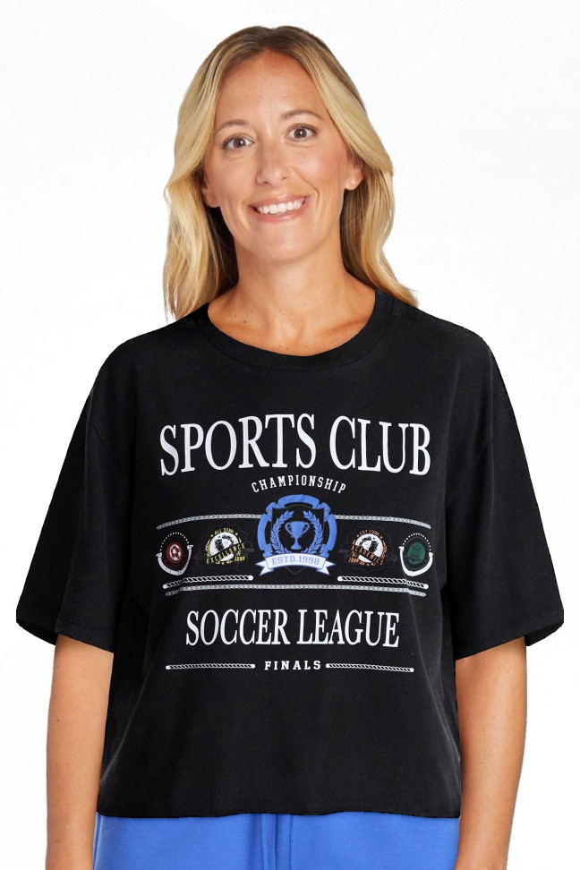 No Boundaries Boxy Cropped Graphic Tee, Women's and Women's Plus XXS-4X | Walmart (US)