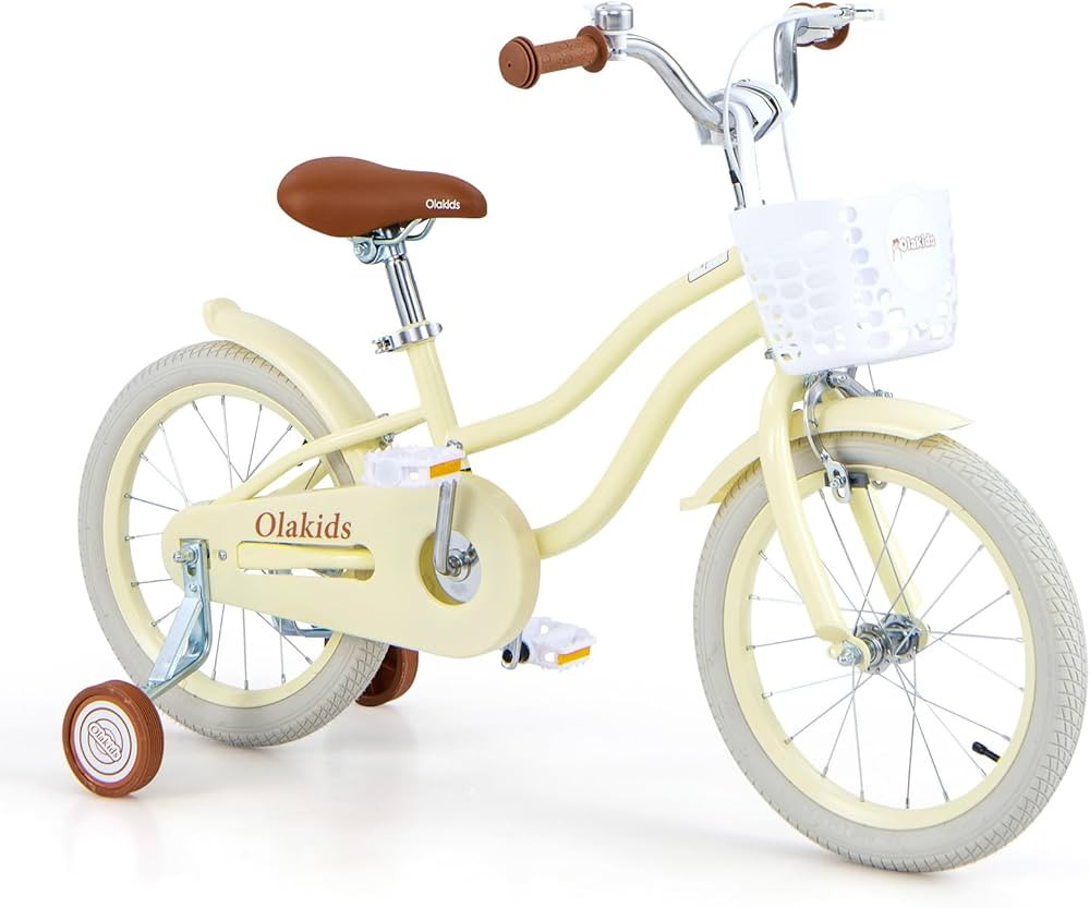 Olakids Kids Bike, 12 14 16 18 Inch Toddlers Bike with Training Wheels Basket Safety Bell Adjusta... | Amazon (US)